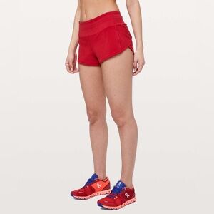 lululemon dark Red Shorts
